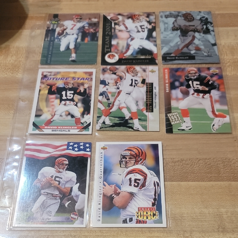 David Klingler Football Card Set